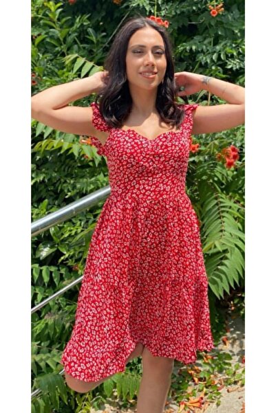 Gökkuşağı Bayan Çiçekli Elbise