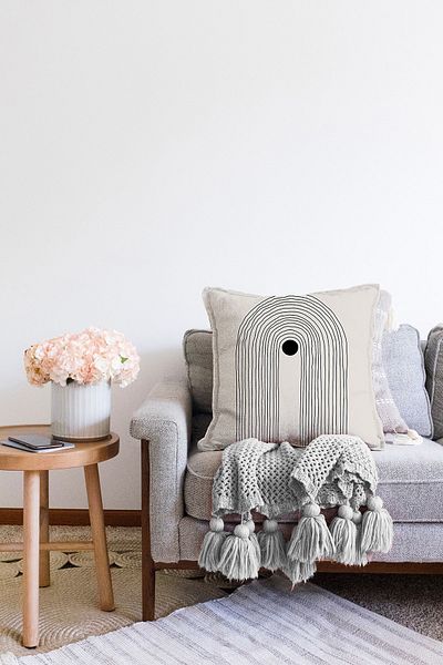 Realhomes Ψηφιακή τυπωμένη μοντέρνα Raschel πλεκτή μαξιλαροθήκη σε αφηρημένο στυλ Onedraw