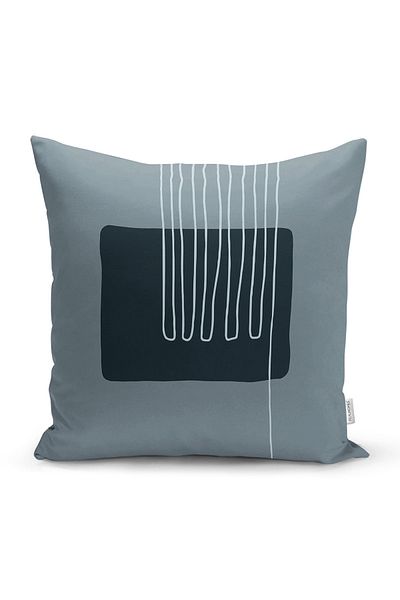 Realhomes Husă de pernă decorativă imprimată digital cu desen Onedraw în stil abstract