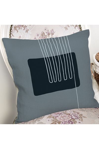 Realhomes Husă de pernă decorativă imprimată digital cu desen Onedraw în stil abstract