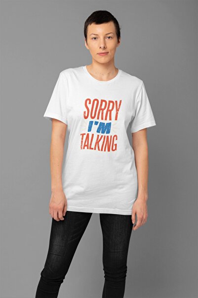 ErTaPassage White Sorry cu imprimeu Femei tricou - T2579824