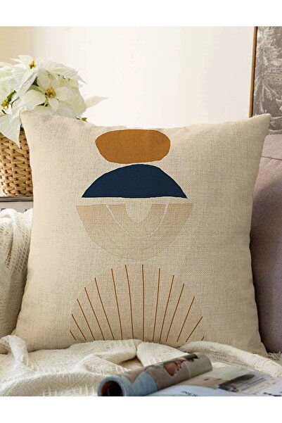 Realhomes Fundal crem Design minimalist Imprimat digital Decorativ Raschel tr...