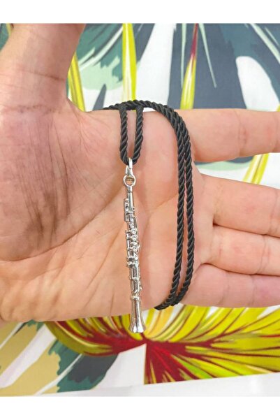 Herşey Nota Klarnet Kolye Siyah Kordon