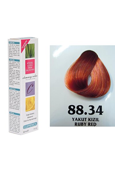 Clemency 88.34 Yakut Kızılı Bitki Içerikli Tüp Saç Boyası