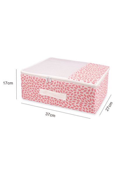 REKHOME 3-Piece Powder Leaf Patterned Suitcase Organizer Suitcase Organizer Set