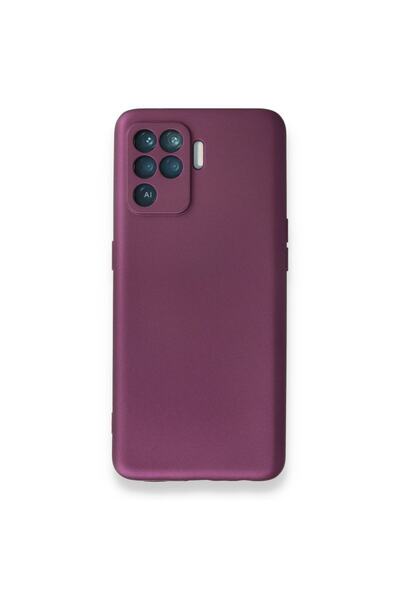 OPPO Reno 5 Lite Kılıf Nano Içi Kadife Silikon - Mürdüm