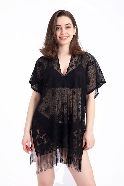 Pemilo Pareo cu ciucuri cu model 72736-3 de damă, negru