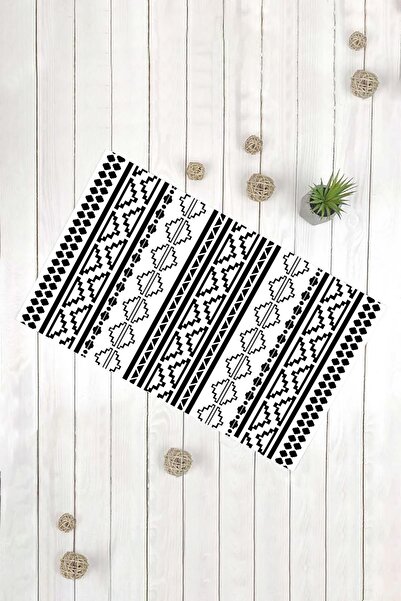 Evsebu Геометрични форми Черно-бял многофункционален декоративен изтривалка