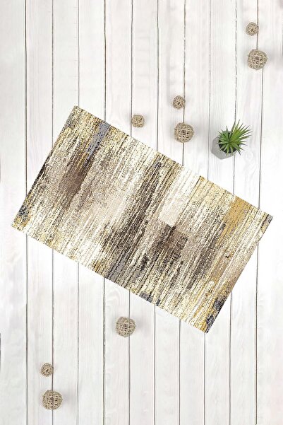 Evsebu Κίτρινο κρεμ μοντέρνο σχέδιο Διακοσμητικό χαλάκι πολλαπλών χρήσεων για την πόρτα