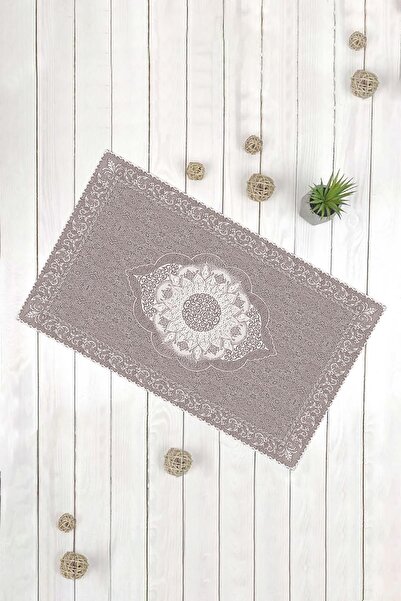 Evsebu Carpet Pattern White Brown Multi-Purpose Decorative Door Mat