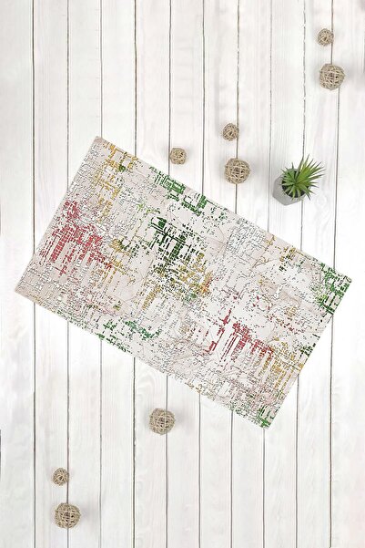 Evsebu Model modern galben verde Covoraș decorativ multifuncțional pentru ușă