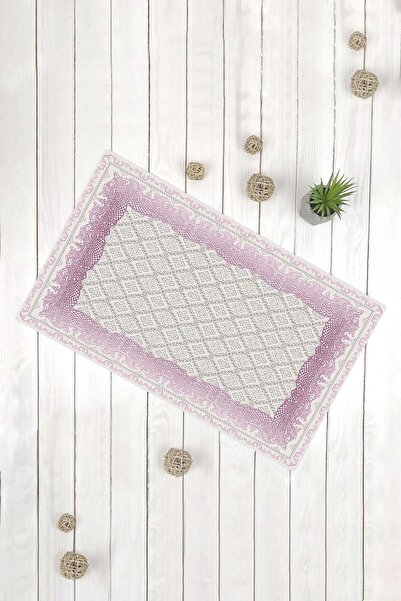 Evsebu Рожевий мереживний мотив, багатофункціональний декоративний килимок для перед дверима