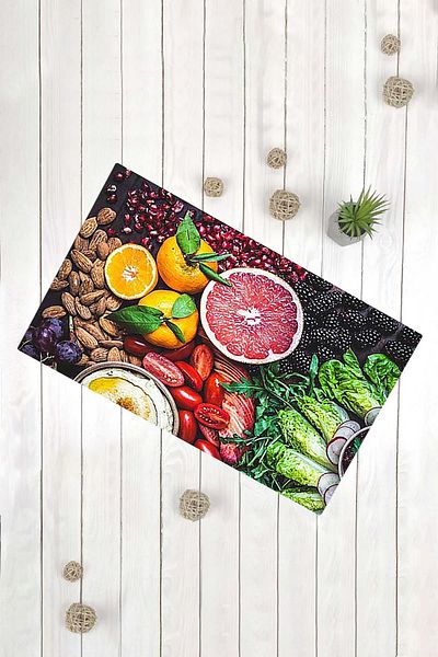Evsebu Fruits and Vegetables Multi-Purpose Decorative Door Mat