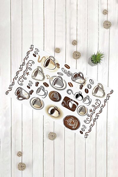 Evsebu Διακοσμητική Πόρτα Φλιτζάνι Καφέ - Πολλαπλών Χρήσεων, Μοντέλο Πατάκι KOP-1592