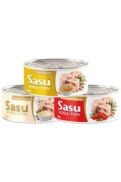 SASU SOSLUTON Mayonez Soslu Ton 160 gr Kuru Domates Soslu Ton 160 gr Hardal S...
