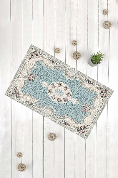 Evsebu Covoraș decorativ multifuncțional pentru ușă, cu motiv albastru