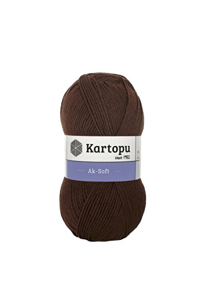 Kartopu Ak-soft K890 Koyu Kahve El Örgü Ipliği 100gr