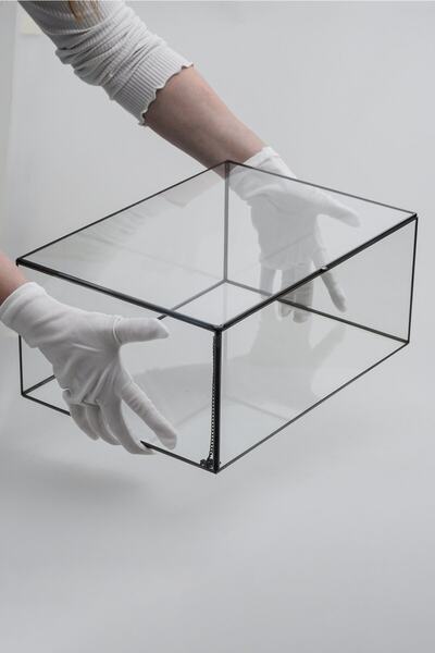 El Crea Designs 35x25x15cm Siyah Kapaklı Cam Kutu Çikolata Aksesuar Damat Boh...