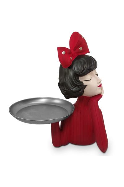 Tual Hobi Sanat Girl with Polyester Metal Plate (32x26cm)