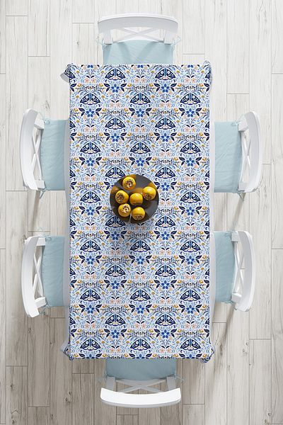 Realhomes Față de masă decorativă imprimată digital cu design special floral