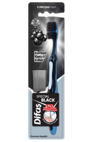 Difaş Special Black Toothbrush Soft - Soft (Carbon Added Bristles)