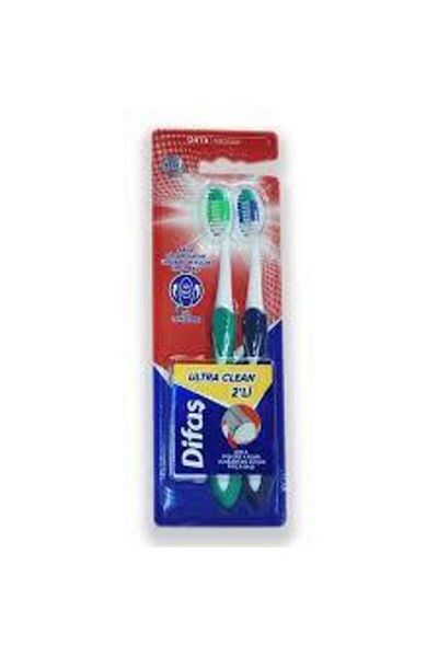 Difaş Ultra Clean 2-Piece Toothbrush (12 Pieces * 2 Pieces)