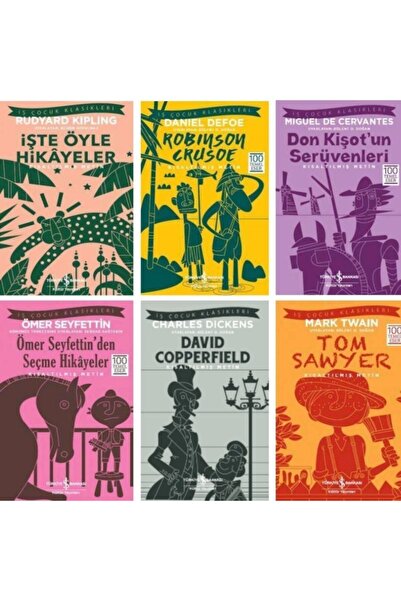 TÜRKİYE İŞ BANKASI KÜLTÜR YAYINLARI Iş Çocuk Klasikleri 6 Kitap - Set 5 - Tom...
