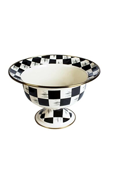 Sembol Smbl Emaye Krem Dama Ayaklı Meyvelık 28x18 cm