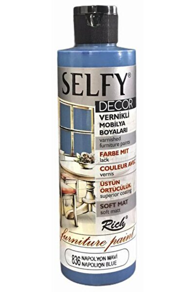 Rich Selfy Decor Vernikli Mobilya Boyası 240 Cc Napolyon Mavi 836
