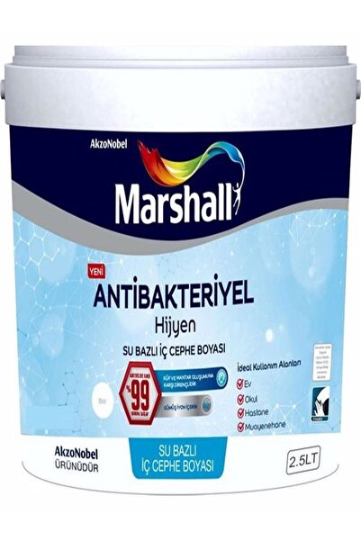 Marshall Antibakteriyel Hijyen Ipek Mat Iç Cephe Boyası Kumbeji 15 Lt