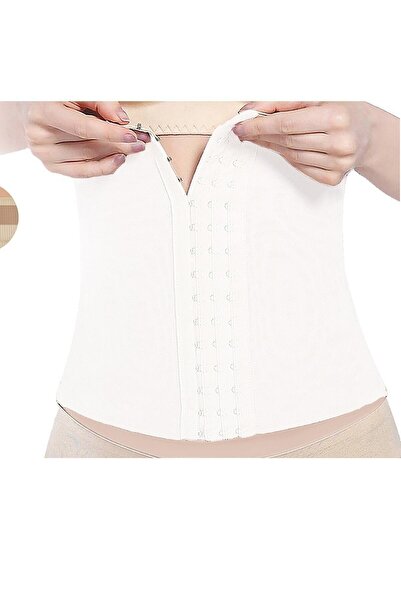 bejamonti Corset alb cu talie agrafată pentru femei