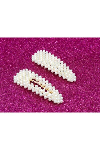 NETİCE ÖYLEK Σετ 2 κλιπ μαλλιών με πέρλες