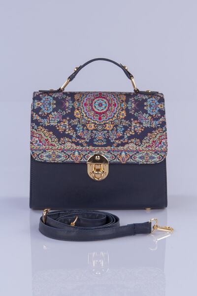 MOTTİF İSTANBUL Dokuma Deri Kadın El Omuz Çapraz Postacı Çanta Mottif Istanbu...