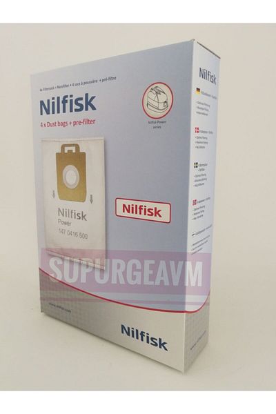 Nilfisk 4 قطع من أكياس الغبار الحمراء المريحة