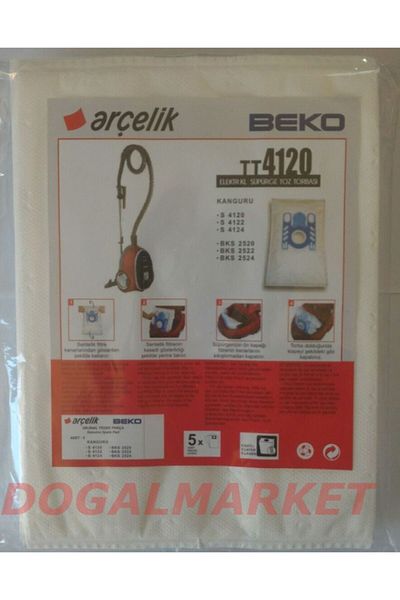 Supurgeavm Arçelik S 4120 4122 4124 - كيس غبار أصلي