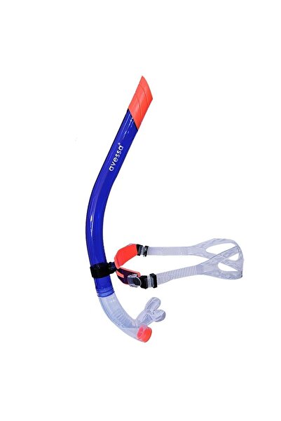 Genel Markalar Yüksek Slikon Kaliteli Tahliye Hortumlu Mavi Önden Dalış Şnorkeli - Havuz Eğitim Şnorkeli - Şnorkel