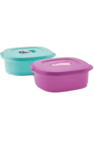 Tupperware Micro Cup 2 Pieces (blue Purple)