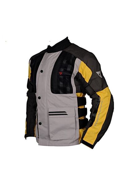 VENOM Tourex Touring Bayan Motosiklet Montu Gri Sarı