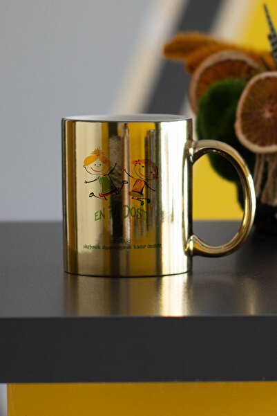Hediyelen Arkadaşa Hediye Gold Kupa Bardak