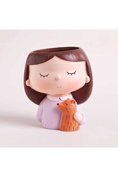 FLORADA Sevimli Sürahili Kız Saksı Sukulent, Kaktüs Saksısı