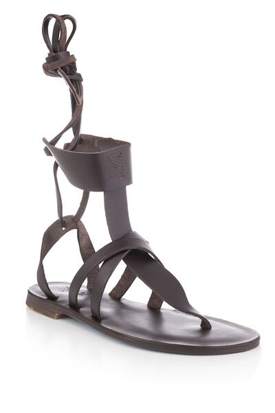 DaphneSandals El Yapımı Deri Gladyatör Kahve Bodrum Sandaleti - Kk2109