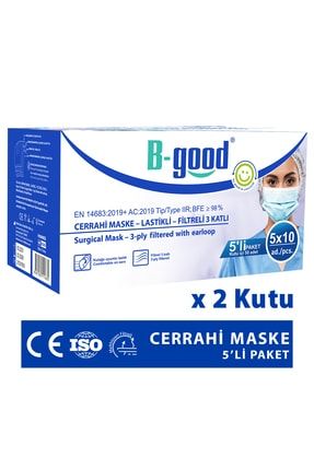 b good maske cerrahi 3 katli lastikli filtreli 50 adet 2 kutu fiyati trendyol