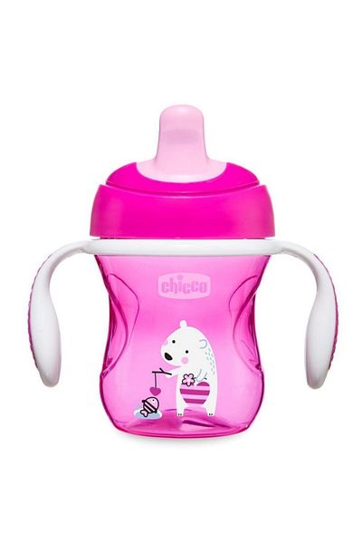 Chicco ®   Training Cup Semi-Soft Tip Training Cup Drinker 200 ml 6 Months Purple