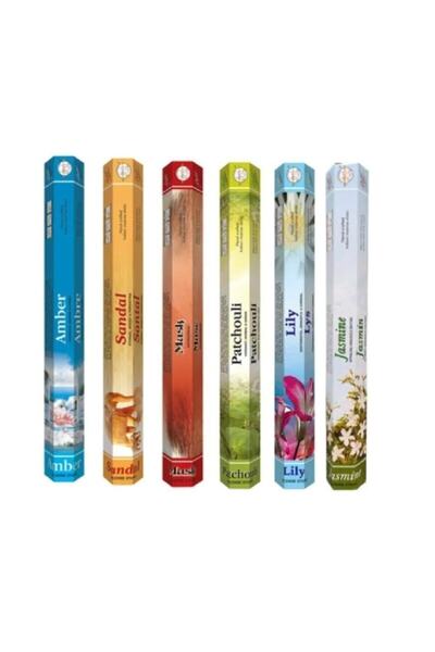 Genel Markalar 120 Adet Flute Tütsü (amber, Sandal, Misk, Paçuli, Zambak, Yas...