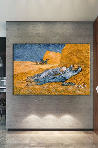 Morfil Sanat Atölyesi Vincent Van Gogh La Siesta Öğle Uykusu Kanvas Tablo (8 Farklı Ölçü)