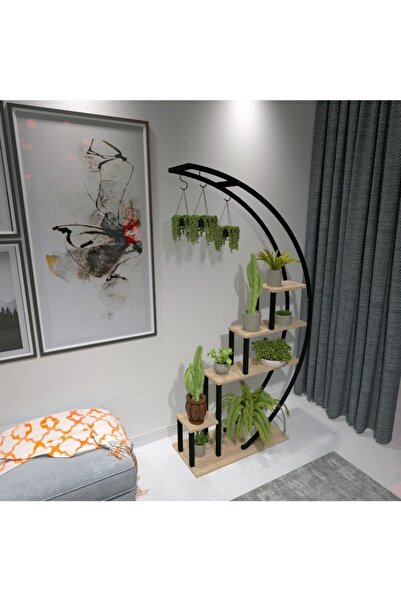 Vip Home Viphome Semtal Home Office Lüx Çiçeklik Saksılık Modern Tasarım 1090s-siyah