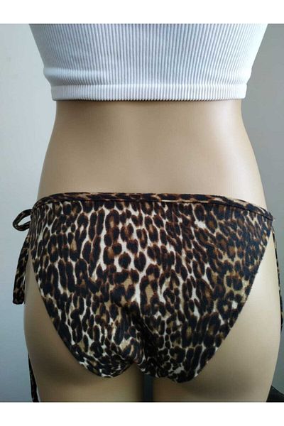 Secret Passion Lingerie Thin Velvet Fabric Leopard Print Side Tie Fancy Brazilian Panties 1039