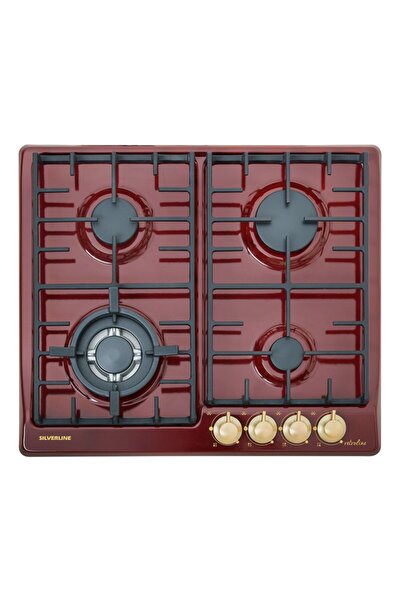 Silverline Rs5322r01 60cm Rustik Bordo Emaye Ocak