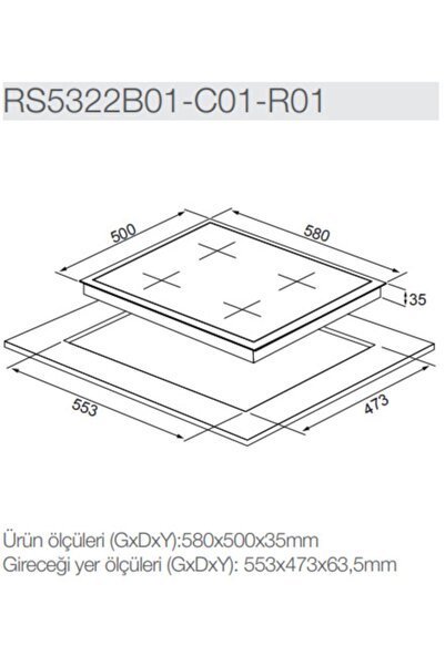 Silverline Rs5322r01 60cm Rustik Bordo Emaye Ocak