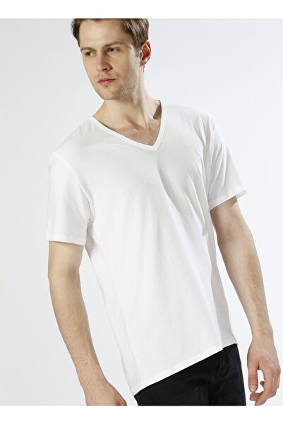 Calvin Klein V Yaka Beyaz Erkek Fanila  2'li